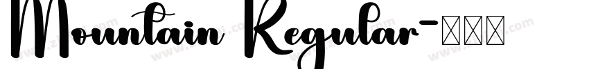 Mountain Regular字体转换